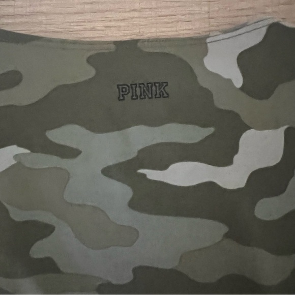 Victoria secret Pink Ultimate Wrap Top Green Camo Size Small - Picture 6 of 9